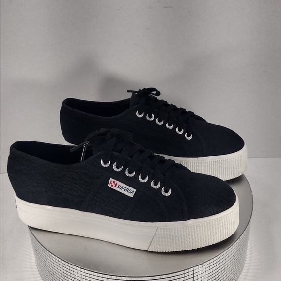 Superga Men's Black Canvas Sneakers size 9.5 pre owned Exellent condition - Picture 10 of 13